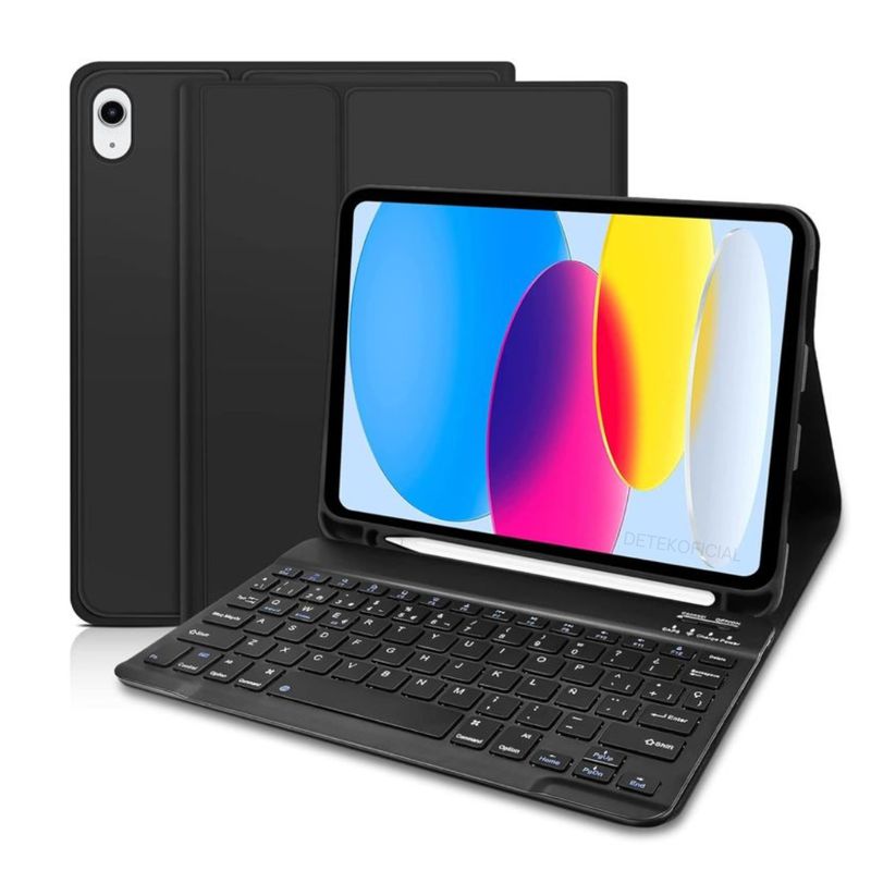 GENERICO - Funda Para iPad 10.9 10ma 2022 + Teclado Español Ñ