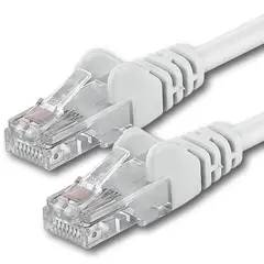 GENERICO - Cable de Red Cat 5e Blanco con Conectores RJ45 Incluidos 10 Mts