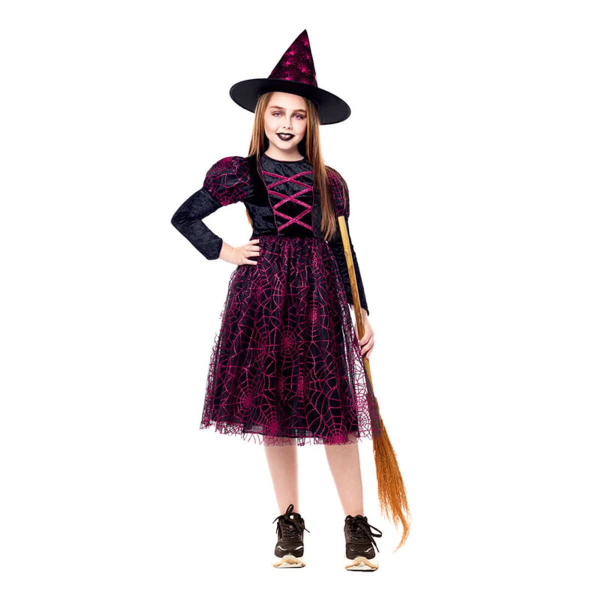 GENERICO - TRAJE BRUJA TELARANA FUCSIA 7-9