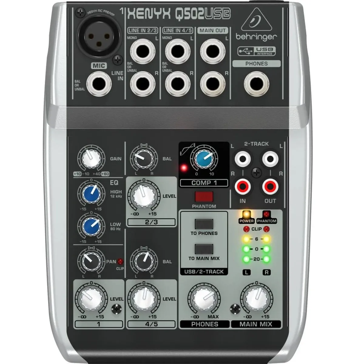 BEHRINGER - Mezclador con Interfaz Beringer Xenyx Q502 USB