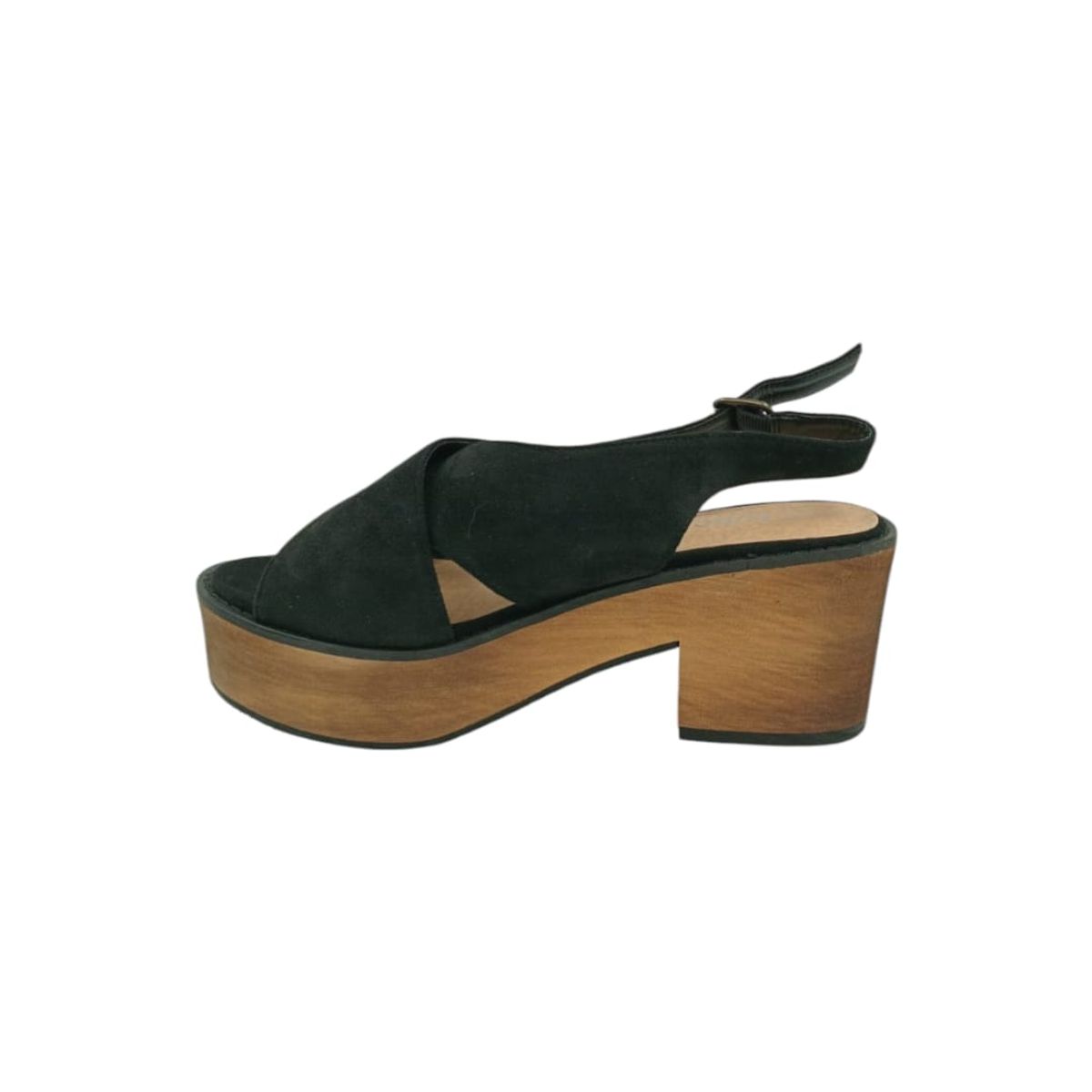 HERIEL - Sandalia Negra Plataforma Mujer