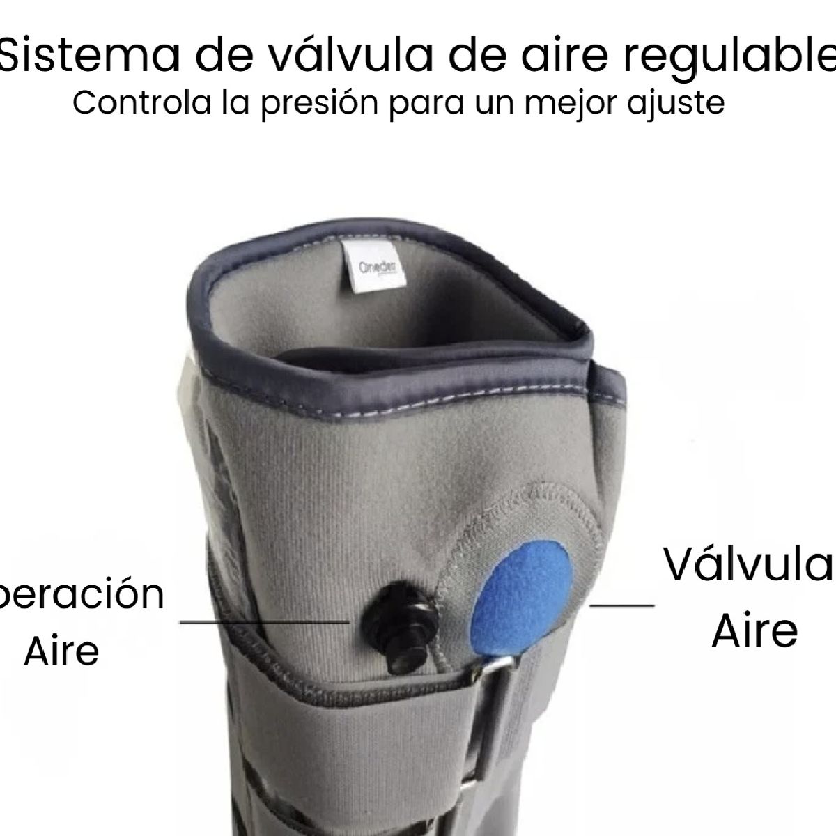 ONEDER - Bota Ortopédica Larga Cam Walker Alta Para Pie Oneder Talla L