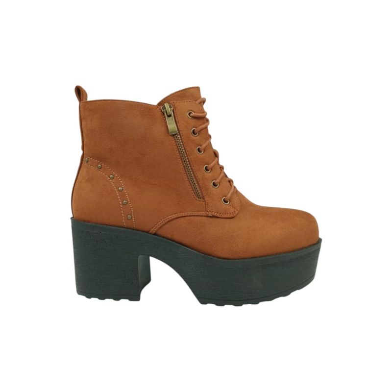 HERIEL - Botín Camel Plataforma Mujer