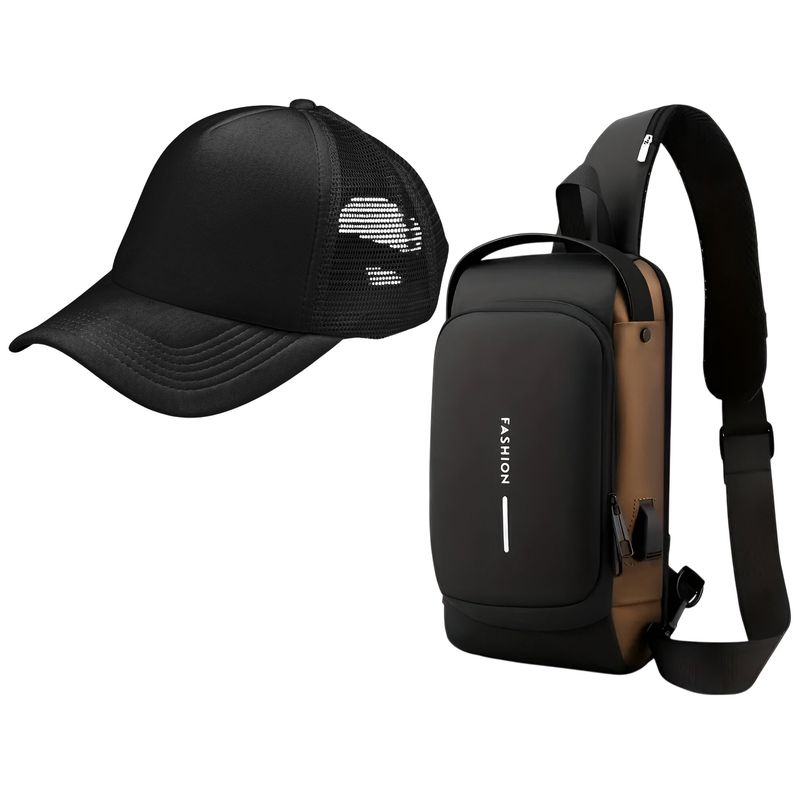 GENERICO - Pack Bolso Banano Bandolero + Jockey Regalo Dia Del Padre
