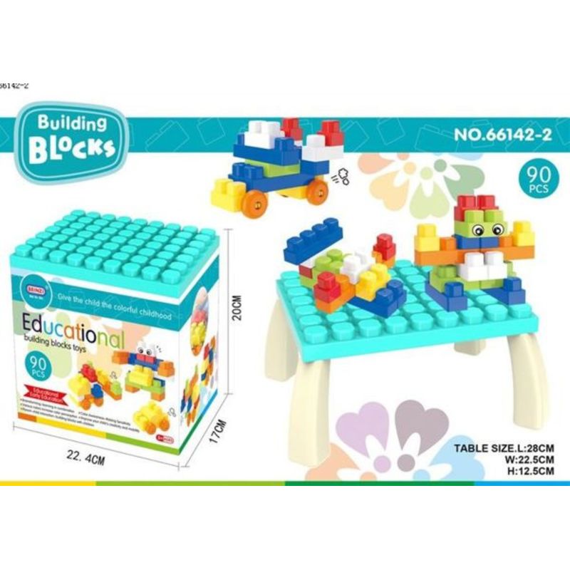 GENERICO - Lego Set Bloques Construcción Armables 80 Pcs NiñosCELESTE