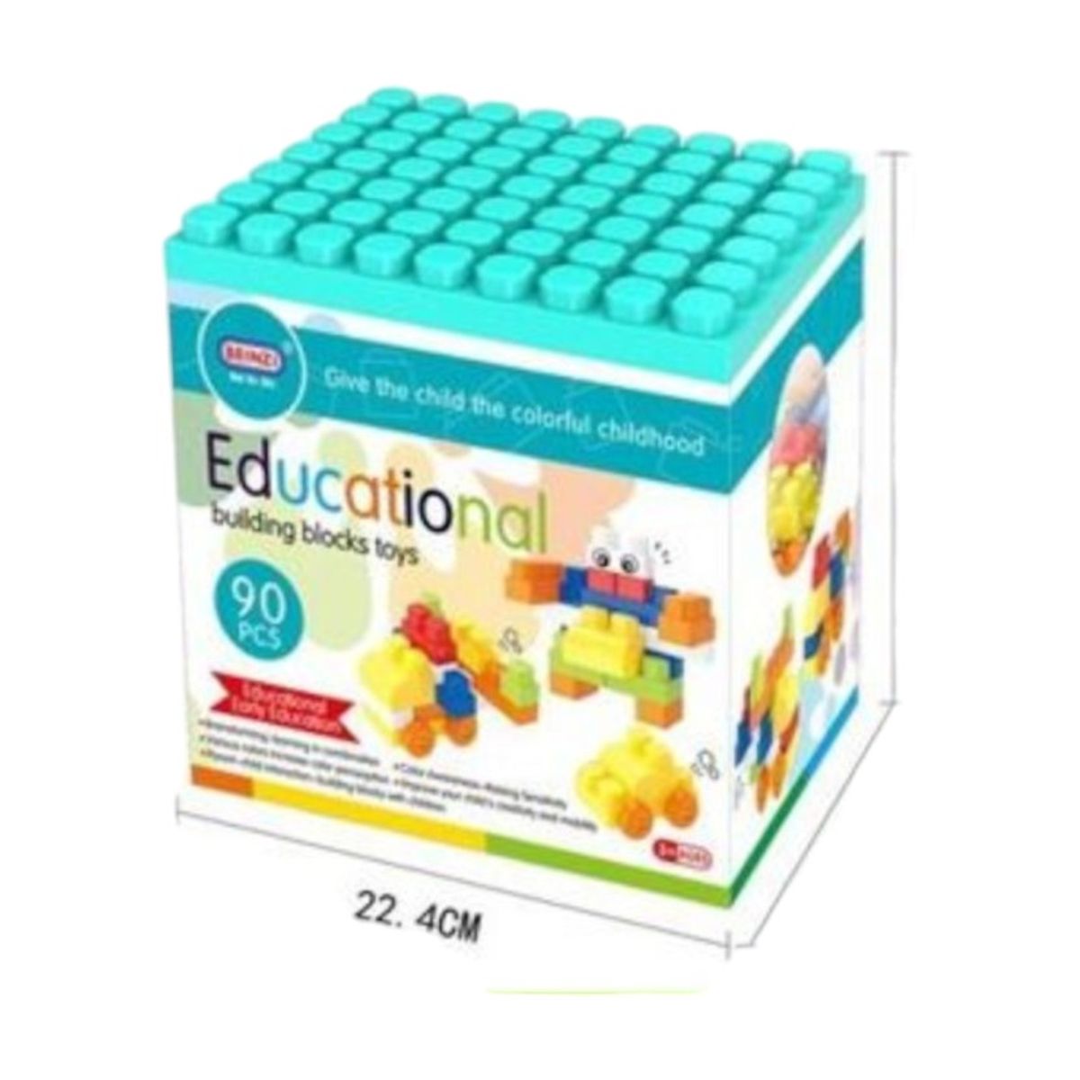 GENERICO - Lego Set Bloques Construcción Armables 80 Pcs NiñosCELESTE