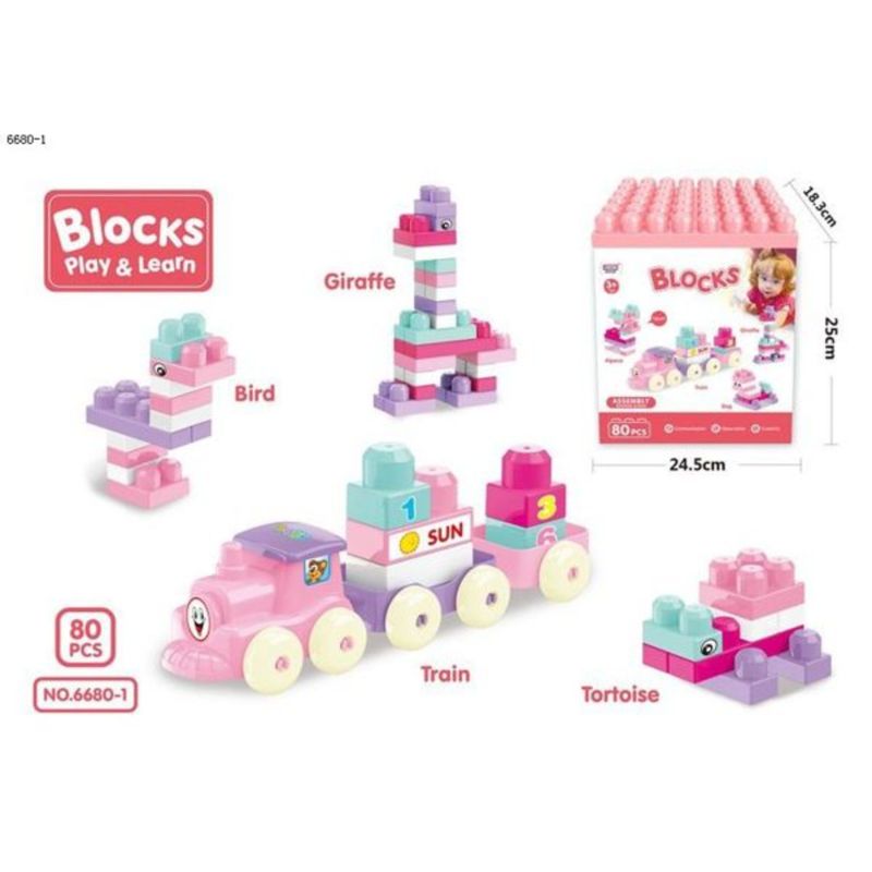 GENERICO - Lego Set Bloques De Construcción Armables 80 Pcs Juego Niños