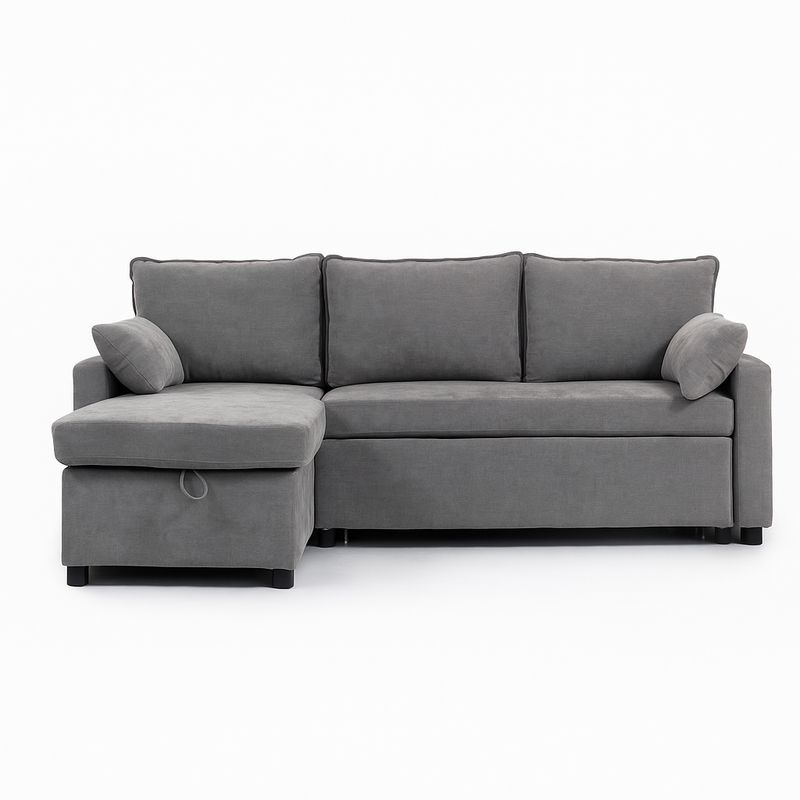 ELEMENT DESIGN - Sofá Cama Leticia Seccionals con Almacenamiento Oculto -  Gris
