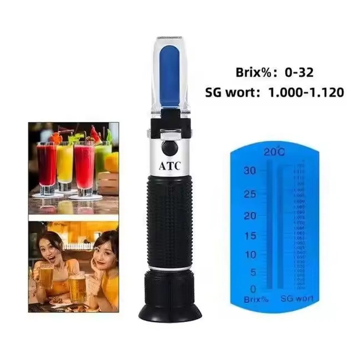 GENERICO - Refractometro Atc Con Caja Plastica 0 A 32 Brix Proimeq