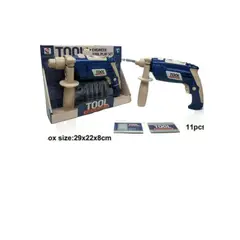 GENERICO - Juego Set Herramientas Con Maleta Para Niños Y Taladro-Azul