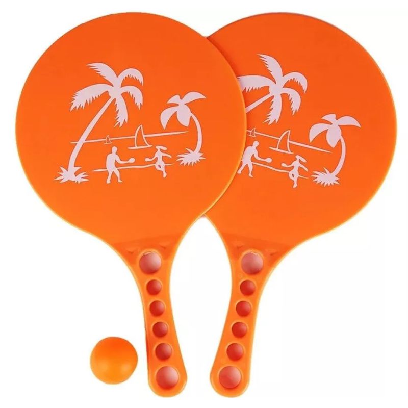 GENERICO - 2 Paletas de Playa + Pelota de Goma: Diversión Completa