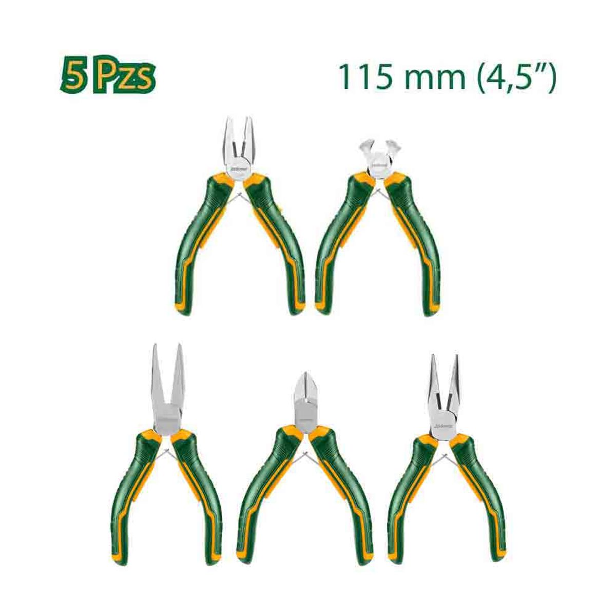JADEVER - Set Mini Alicates 4,5 Pulgadas 5 Piezas JADEVER