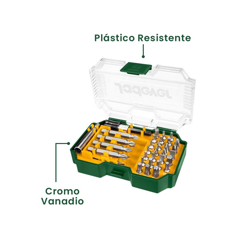 JADEVER - Juego de Puntas Destornillador 36 Piezas JADEVER
