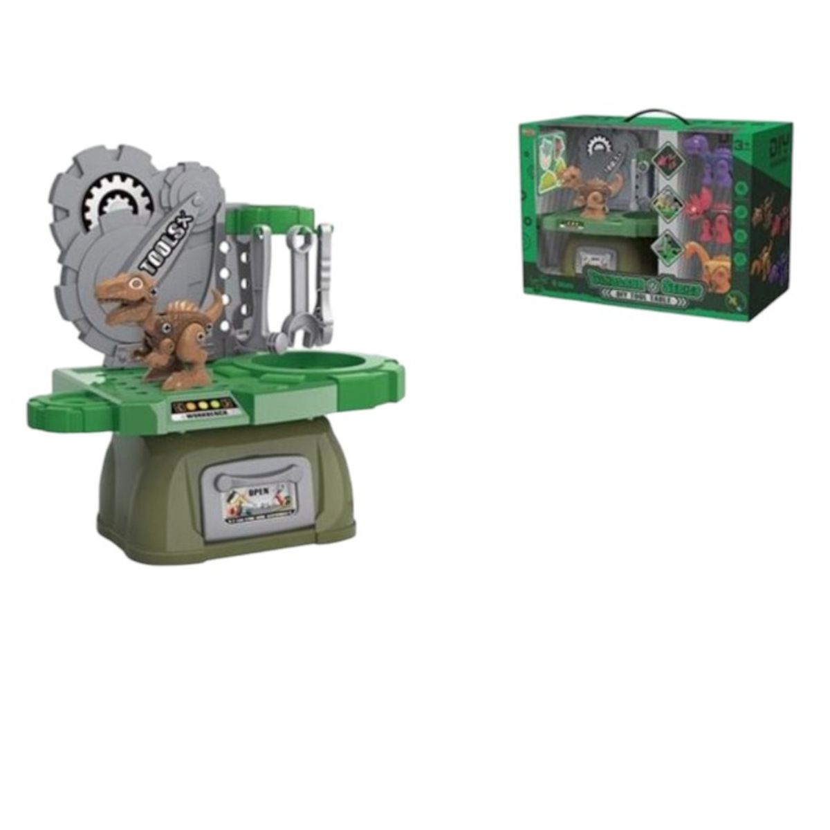 GENERICO - Mesa Legos dino Juegos De Bloques Infantil Unisex-verde