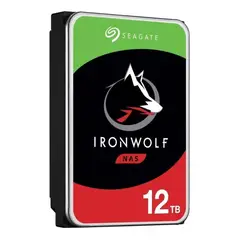 SEAGATE - Disco Duro Ironwolf 12 TB SATA 7200rpm Cache 256MB - Negro
