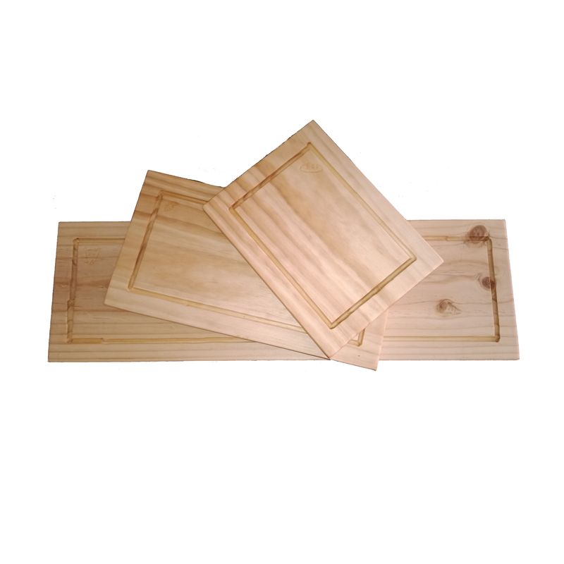 GENERICO - Pack 3 Unidades Tabla Picoteo Coctel No.4 Madera Pino