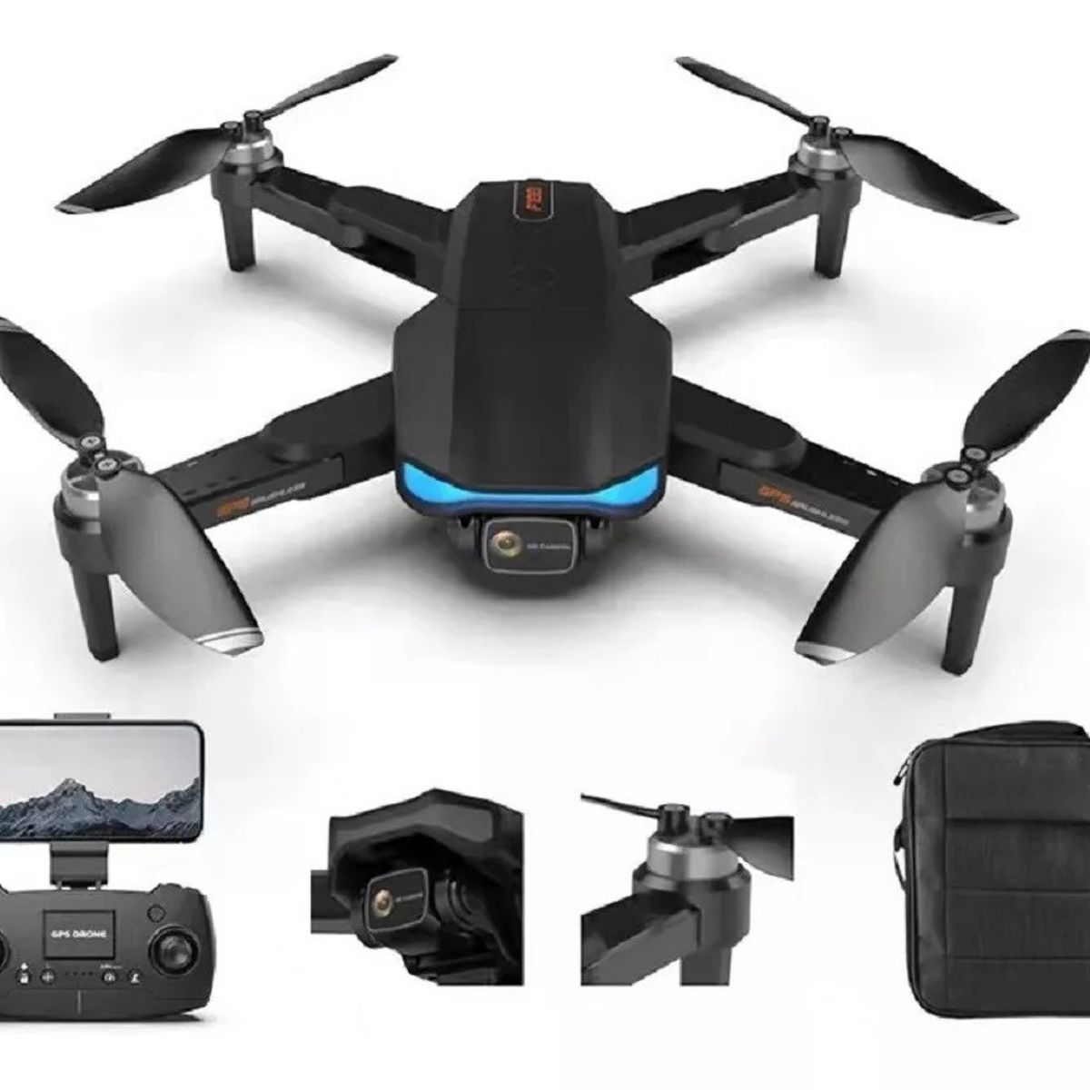 MUNDO MAGIA - Drone F188 Cámara 6k Gps Alcance 1km + 2 Baterías