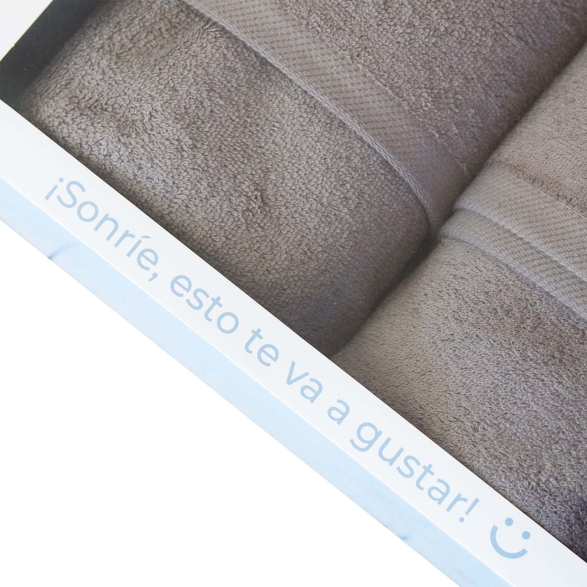 DECO EXPRESS - Set 2 Toallas 550gr 70x140/45x90cm Gris