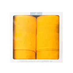 DECO EXPRESS - Set 2 Toallas 550gr 70x140/45x90cm Amarillo