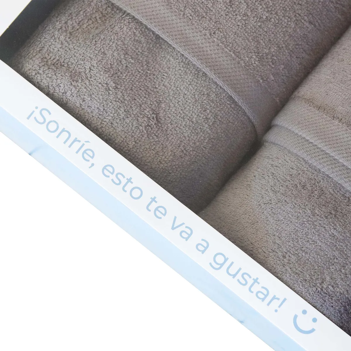 DECO EXPRESS - Set 2 Toallas de baño 550gr 70x140 cm Gris