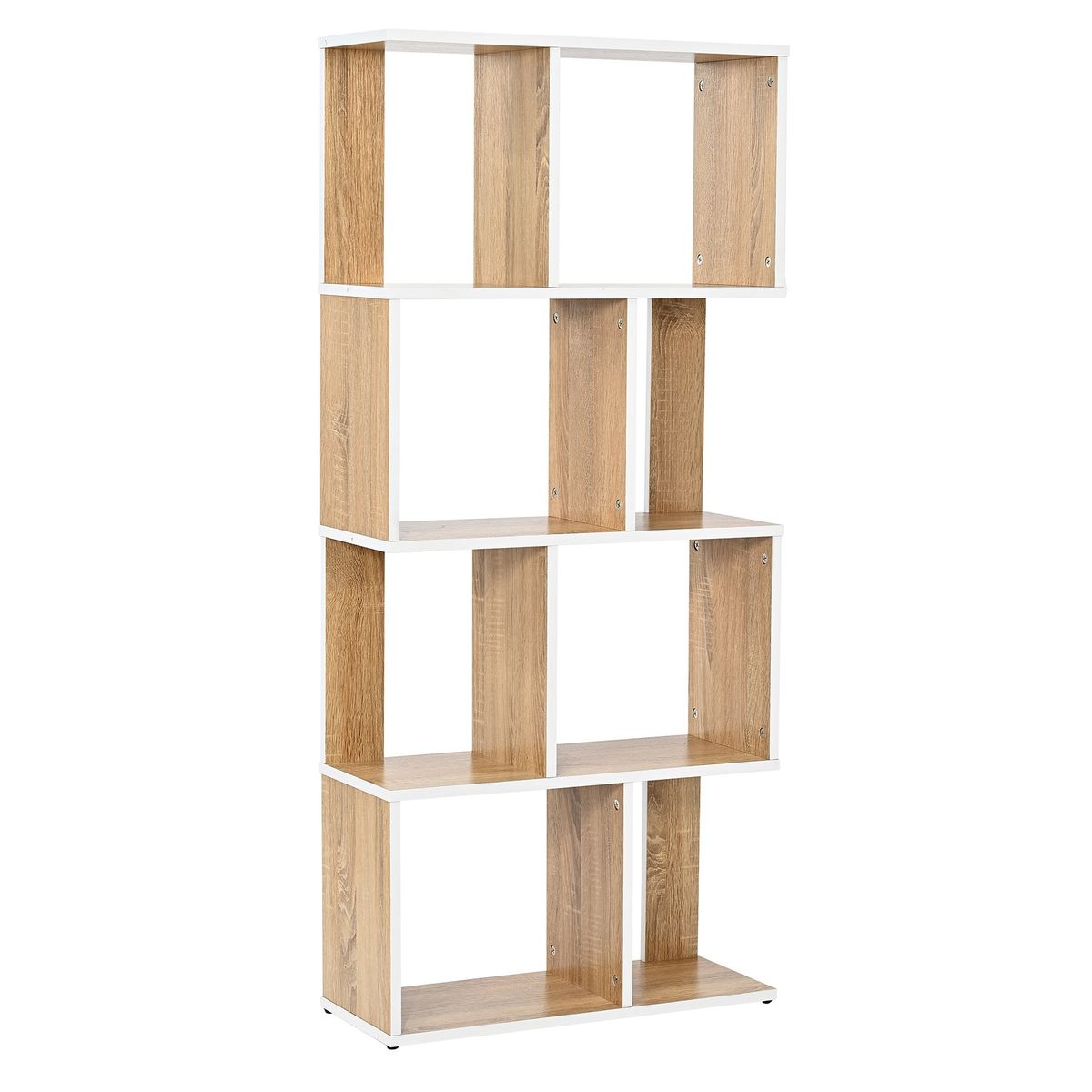 RELAN - Estante Librero Vertical Top Living Book-0 Madera y Blanco