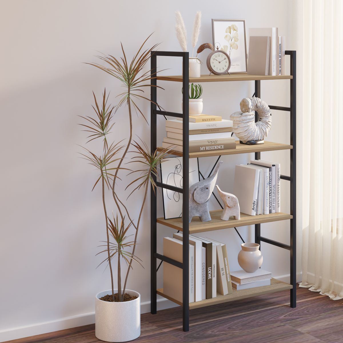 RELAN - Estante Librero Vertical Top Living Book-1 Industrial