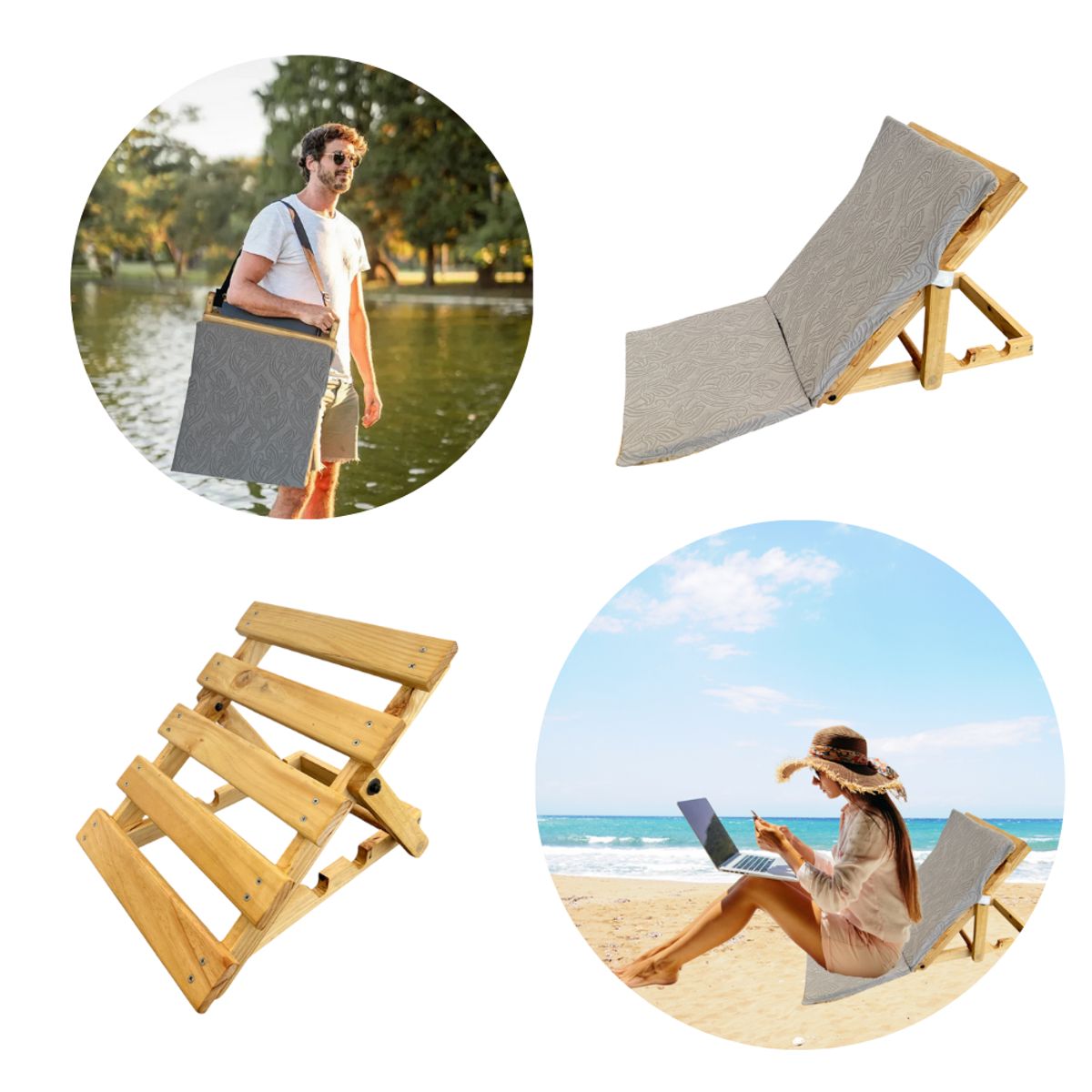 GENERICO - Respaldo Reposera de Playa Portátil