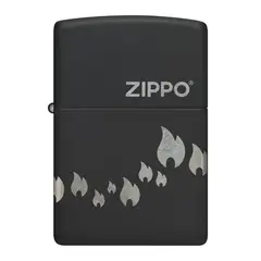 ZIPPO - Encendedor Zippo Flame Design Negro ZP48980 - Negro