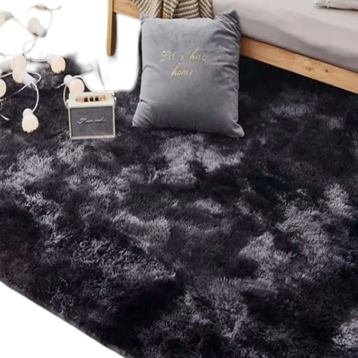 GENERICO - ALFOMBRA PELUDA 200X300 NEGRO