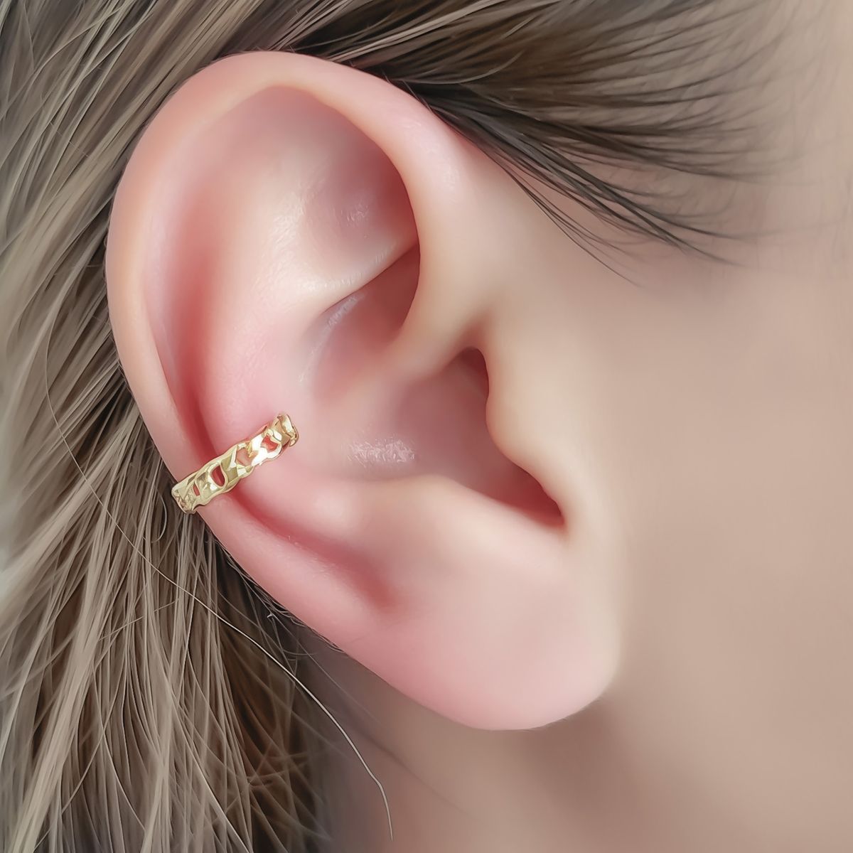 COGGIOLA - Aro Bidu Trenzado Fino Enchapado Oro 18K