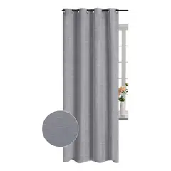 CLEMS CORTINAS - Cortina Jacquard Tradicional 140x225cm Gris Claro