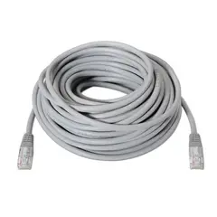 GENERICO - Cable de Red Cat 5e Blanco con Conectores RJ45 Incluidos 30 Mts