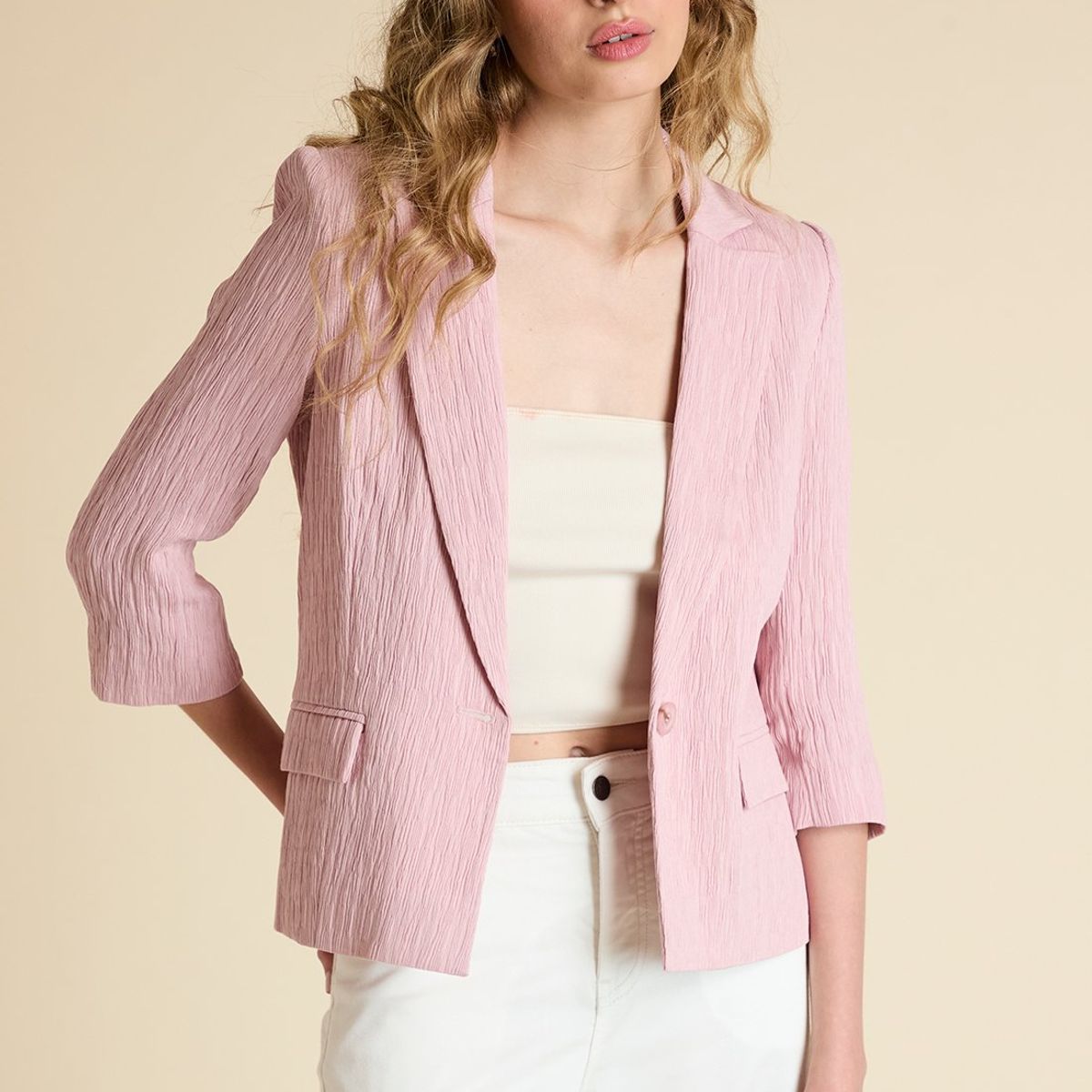 IO - Blazer Rosado Mujer Io