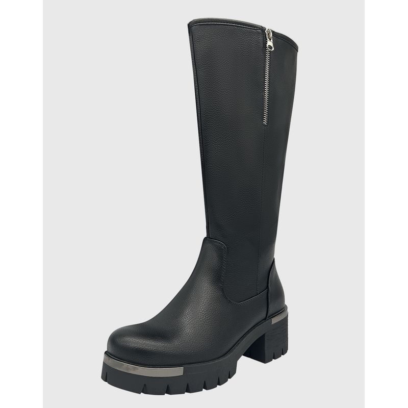 DINASTELLA - Bota para mujer, Negra bajo la rodilla Lisa Danicolle
