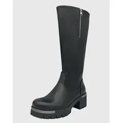 DINASTELLA - Bota para mujer, Negra bajo la rodilla Lisa Danicolle