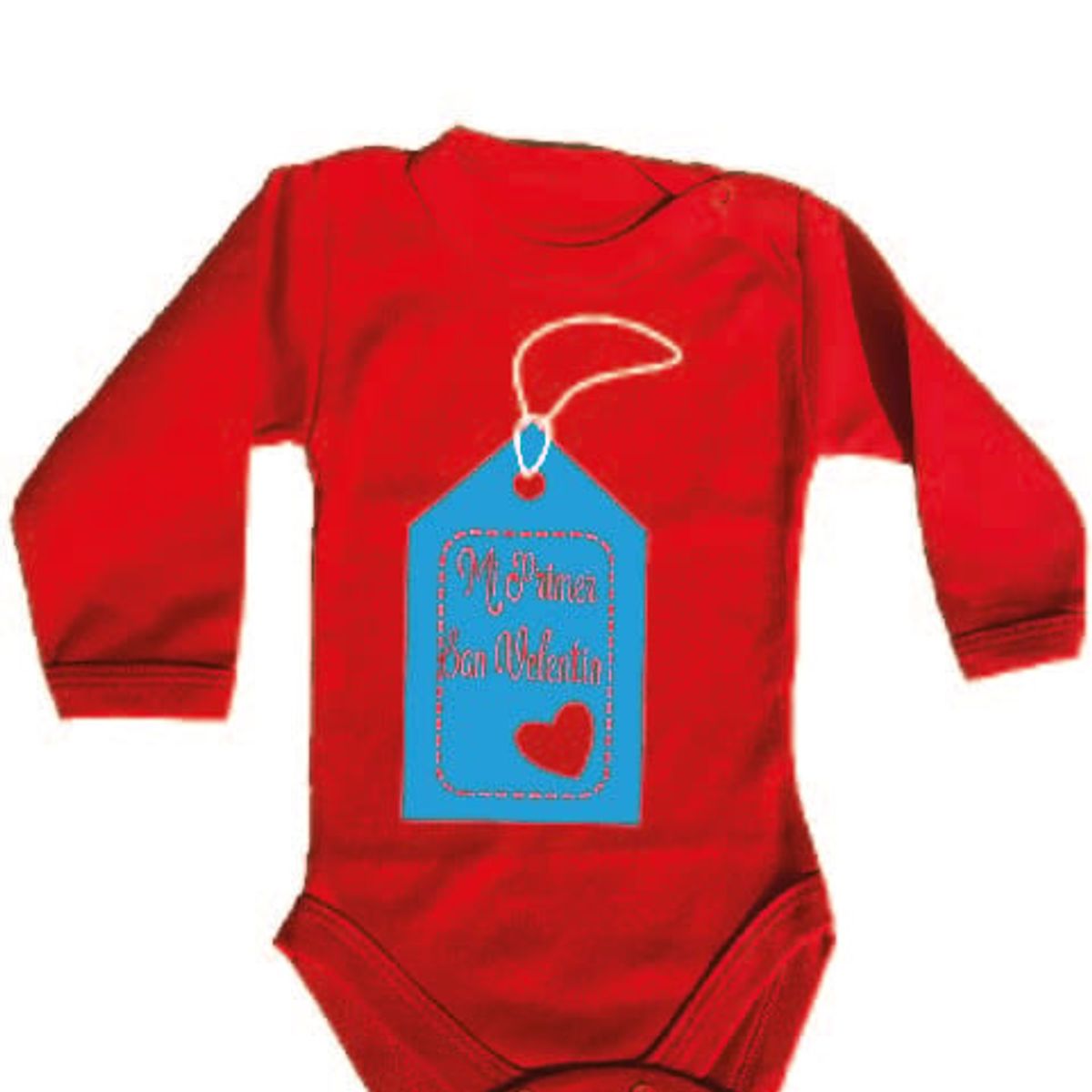 GENERICO - PILUCHOS BODY DE BEBE ML SAN VALENTIN DÍA DE LOS ENAMORADOS ETIQUETA