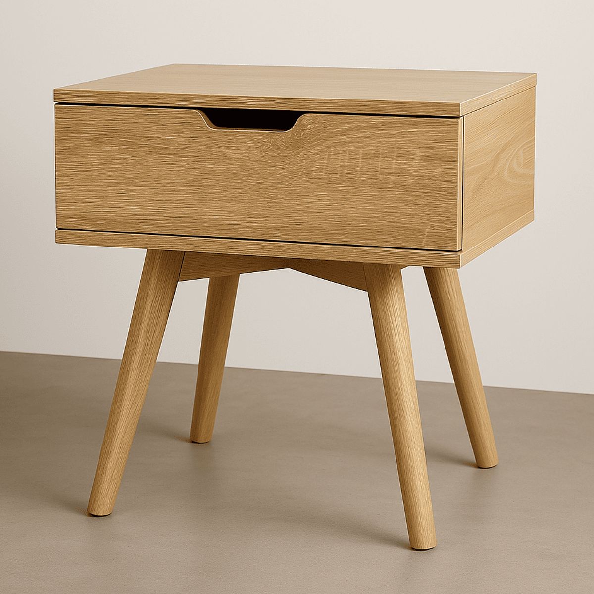 MOBOI - Pack 2 Veladores Mesa De Noche 1 Cajon Moderno 50*40*45cm