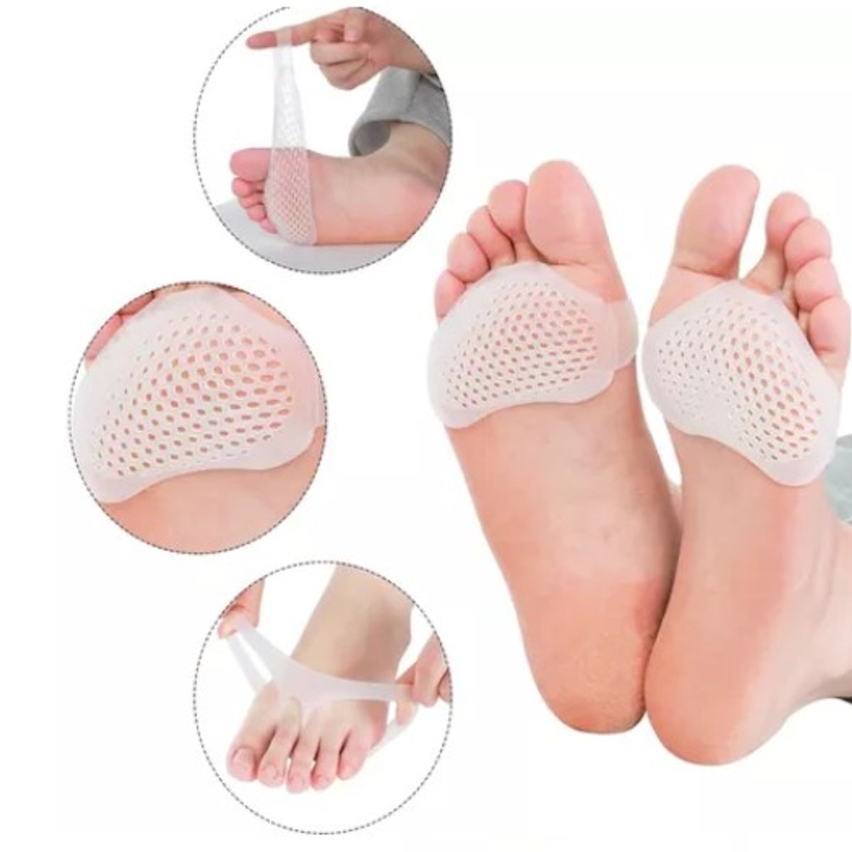 GENERICO - Plantilla Gel Silicona Almohadilla Para Metatarso Par 2 Unidades
