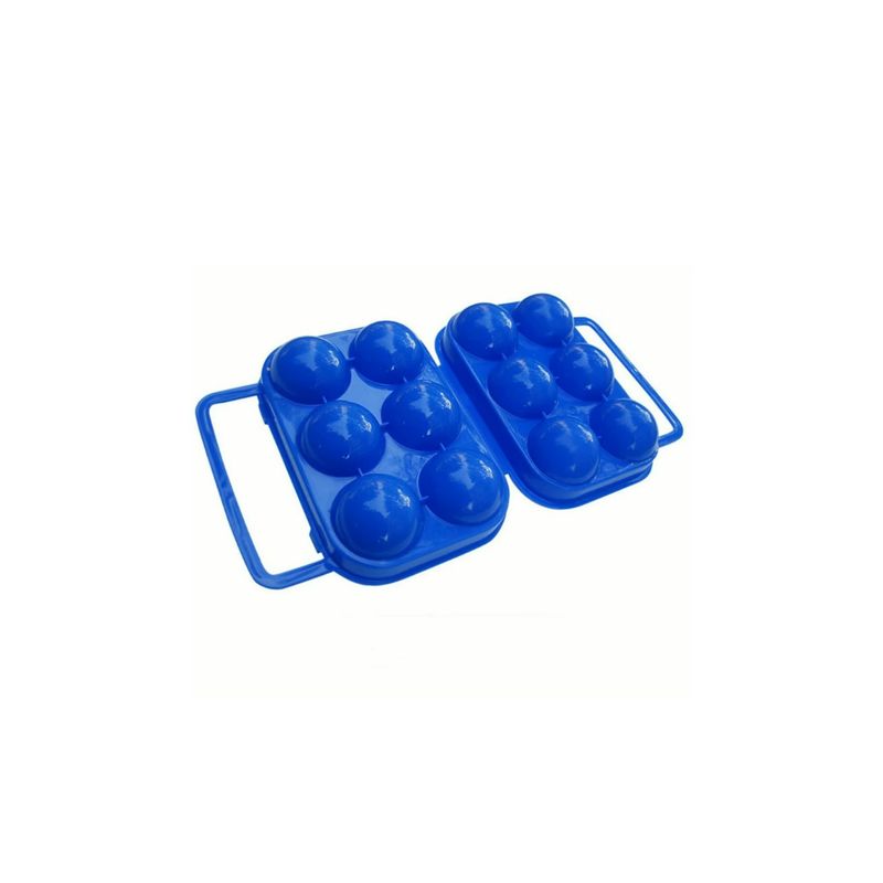 GENERICO - Porta Huevos Portatil Naranja 6 Unidades /camping Picnic