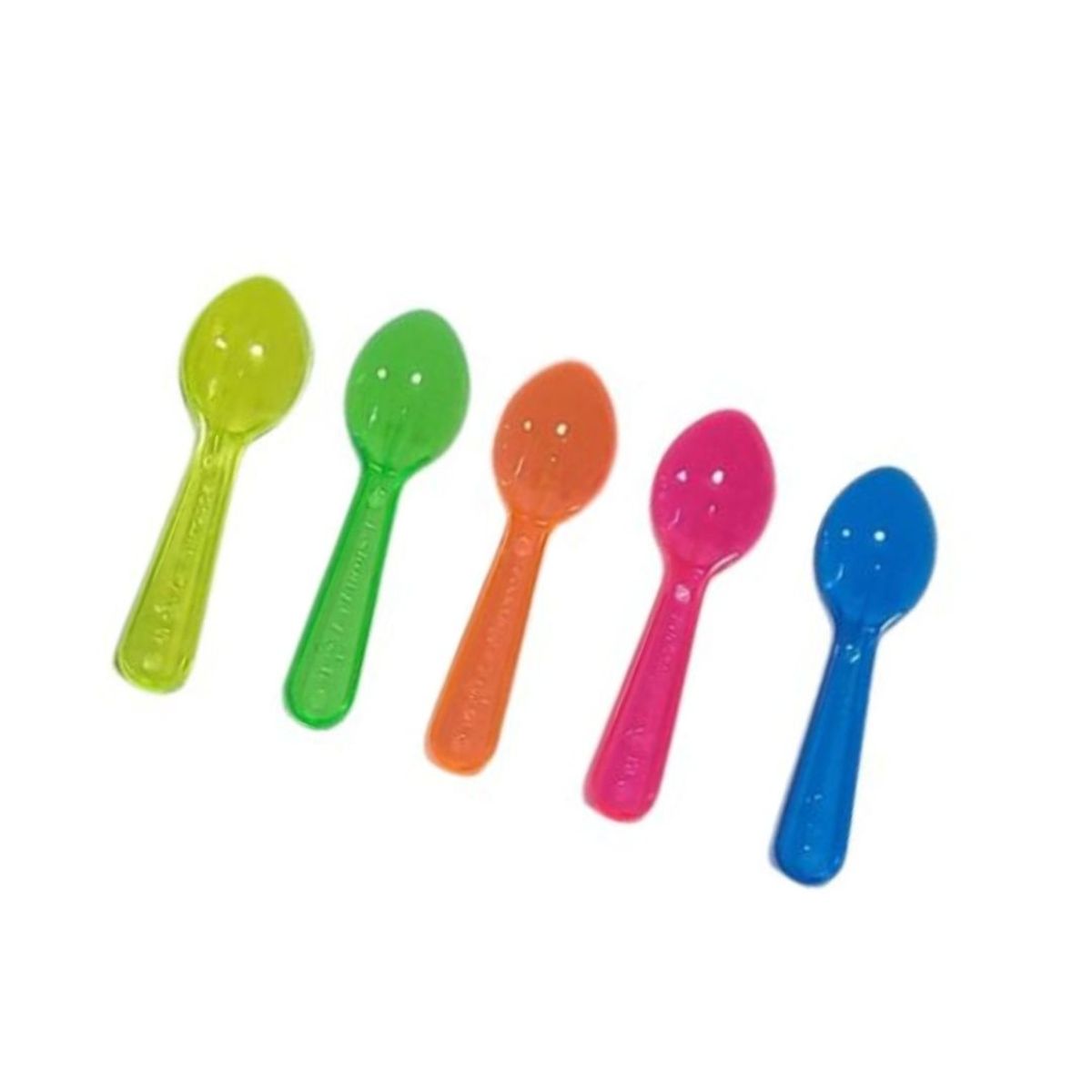 GENERICO - Cucharas para postres acrílicas colores surtidos 200 unidades