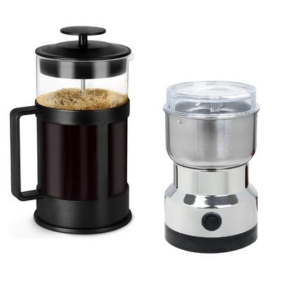 Generico Prensa Francesa Cafetera 600 Ml + Moledor Electrico