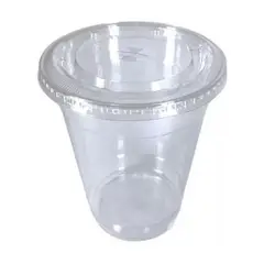 GENERICO - Vasos Plásticos Pet Con Tapa 355cc 12oz 50 Unidades