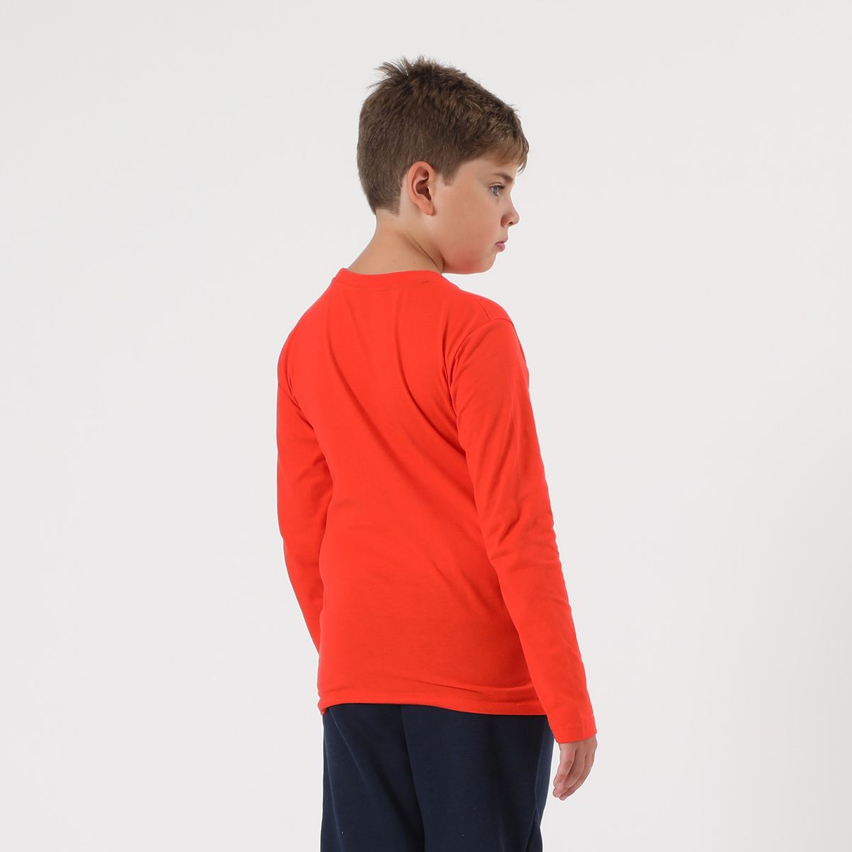 SONIC - Polera Manga Larga Niño Knuckles Rojo Sonic