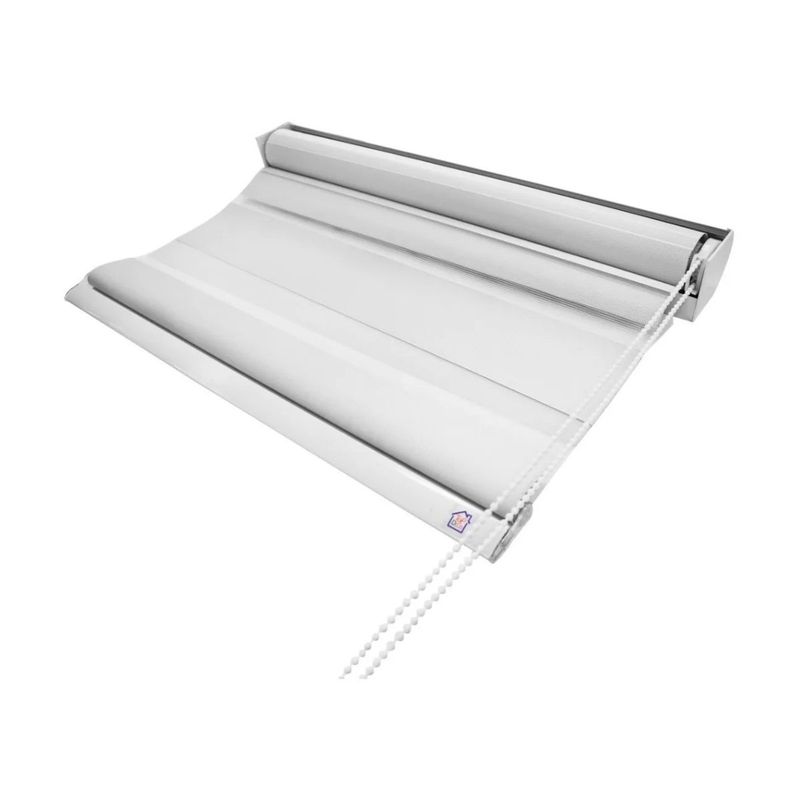 TODODESCUENTO - Cortina Roller Zebra Blackout 150x240cm - Blanco
