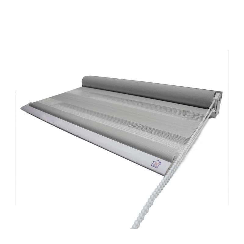 TODODESCUENTO - Cortina Roller Zebra Blackout 140x240cm - Gris
