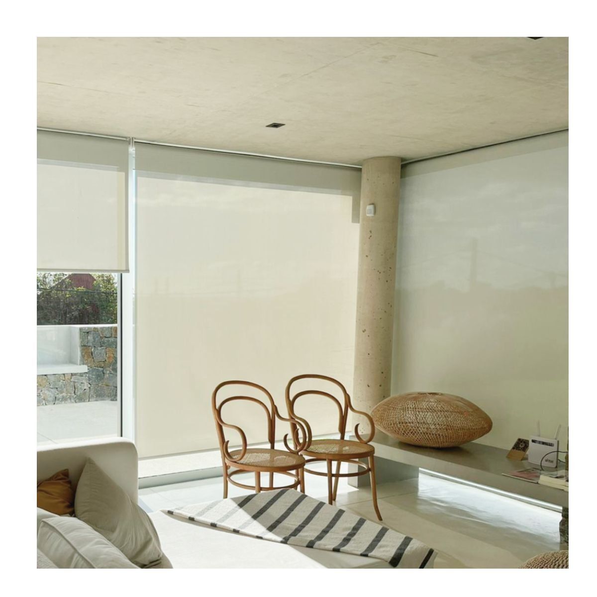 TODODESCUENTO - Cortina Roller Screen 120x240cm  - Beige