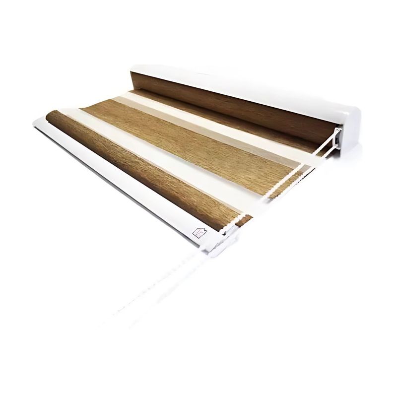 TODODESCUENTO - Cortina Roller Zebra Blackout 220x240cm - Café