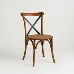 KLIK - Silla Crossback Madera Rattan - Café Vintage
