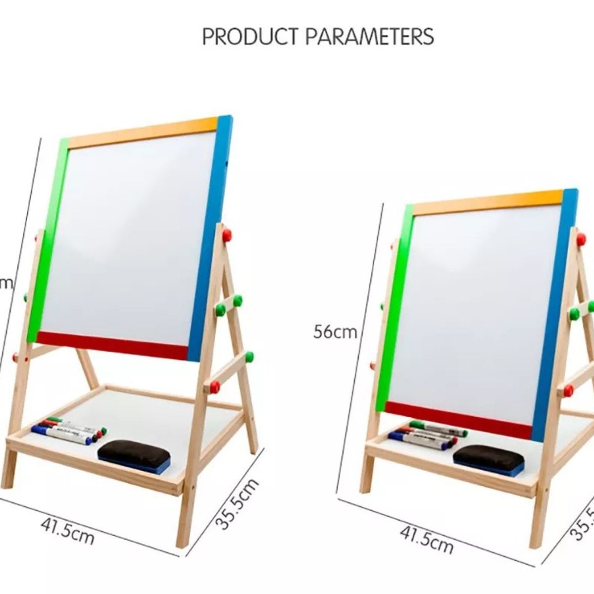 MUNDO MAGIA - Pizarra Atril Para Niño Magnetica Dobletizaplumón Madera