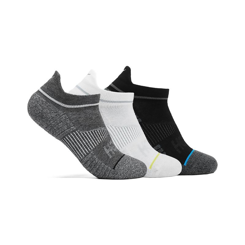 HOKA - Tripack Calcetas Hoka CHILE Shown Run  White/Black/Grey